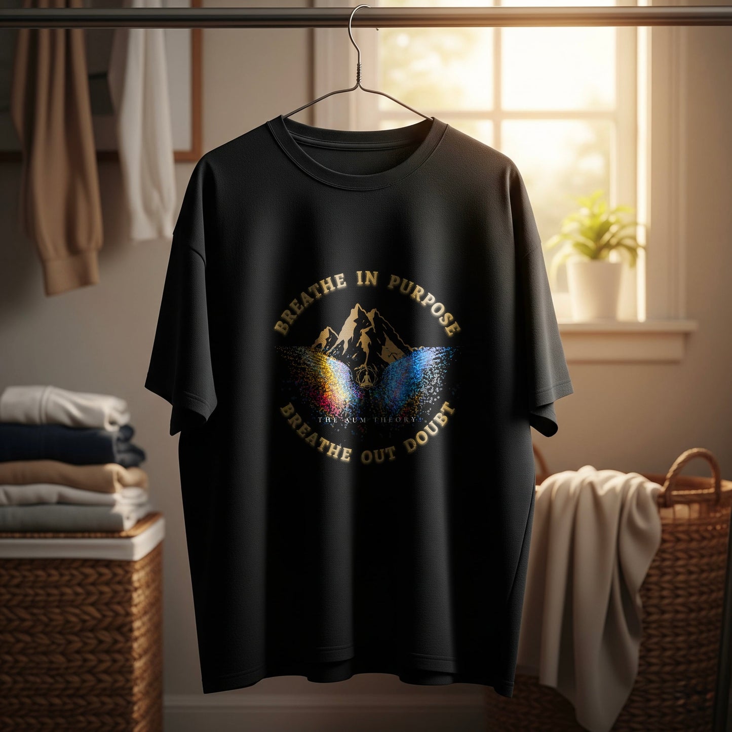 Breathe In Purpose | 220 GSM Luxury Unisex Regular fit T-Shirt – The Aum Theory