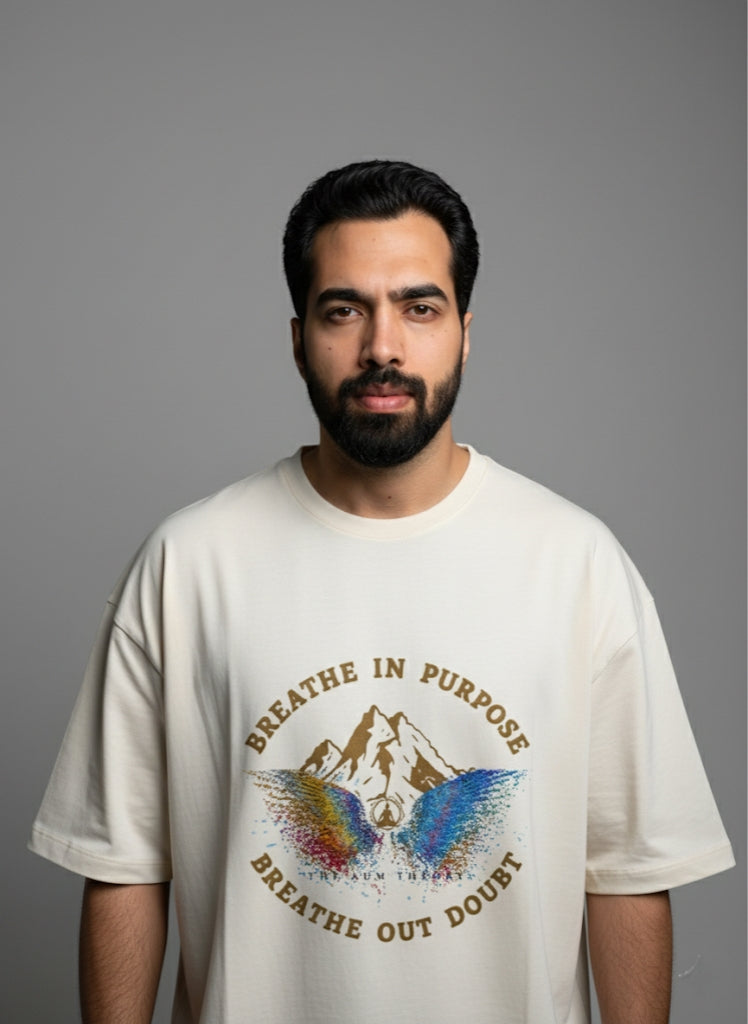 Breathe In Purpose | 260 GSM Luxury Unisex Spiritual T-Shirt – The Aum Theory