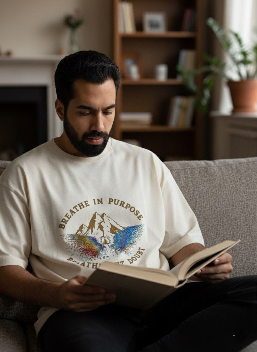 Breathe In Purpose | 260 GSM Luxury Unisex Spiritual T-Shirt – The Aum Theory