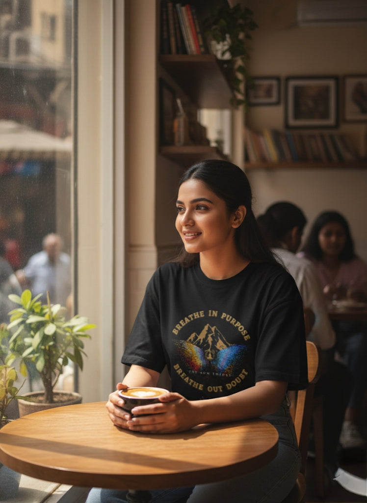 Breathe In Purpose | 260 GSM Luxury Unisex Spiritual T-Shirt – The Aum Theory