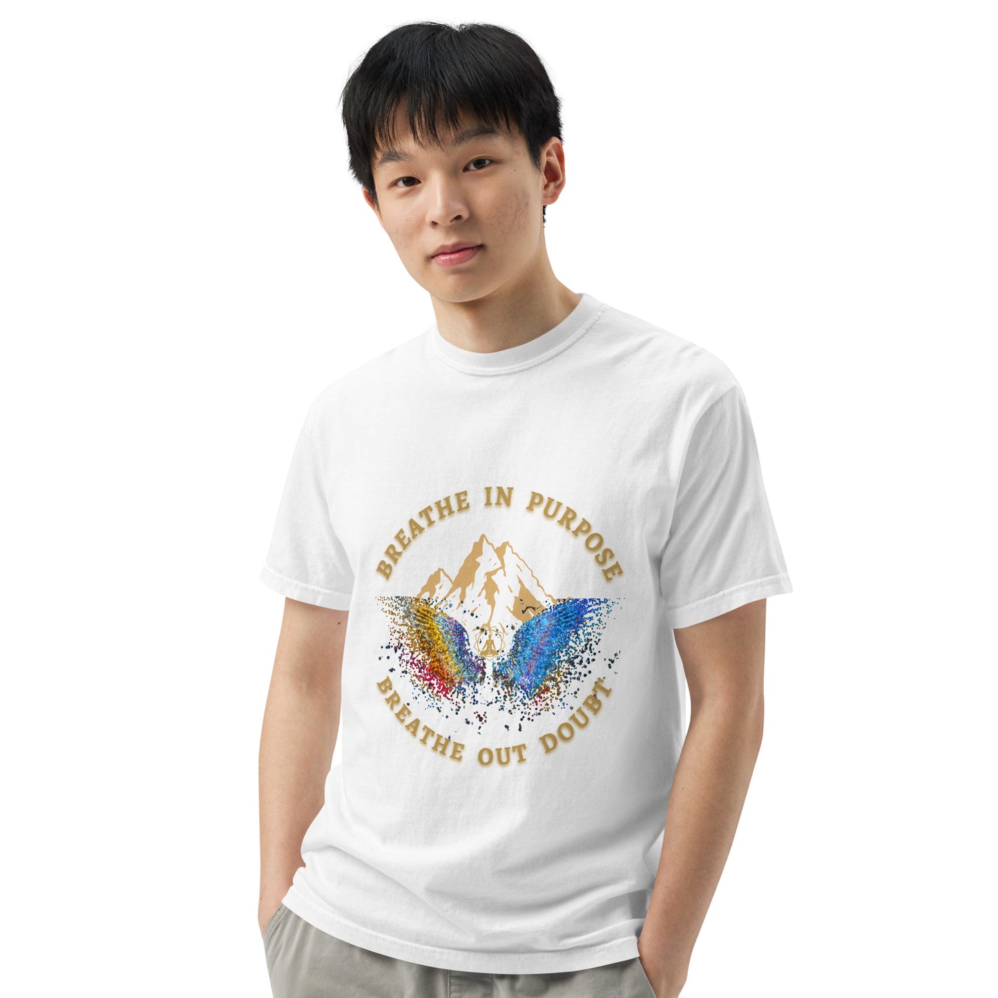 Breathe In Purpose | 220 GSM Luxury Unisex Regular fit T-Shirt – The Aum Theory