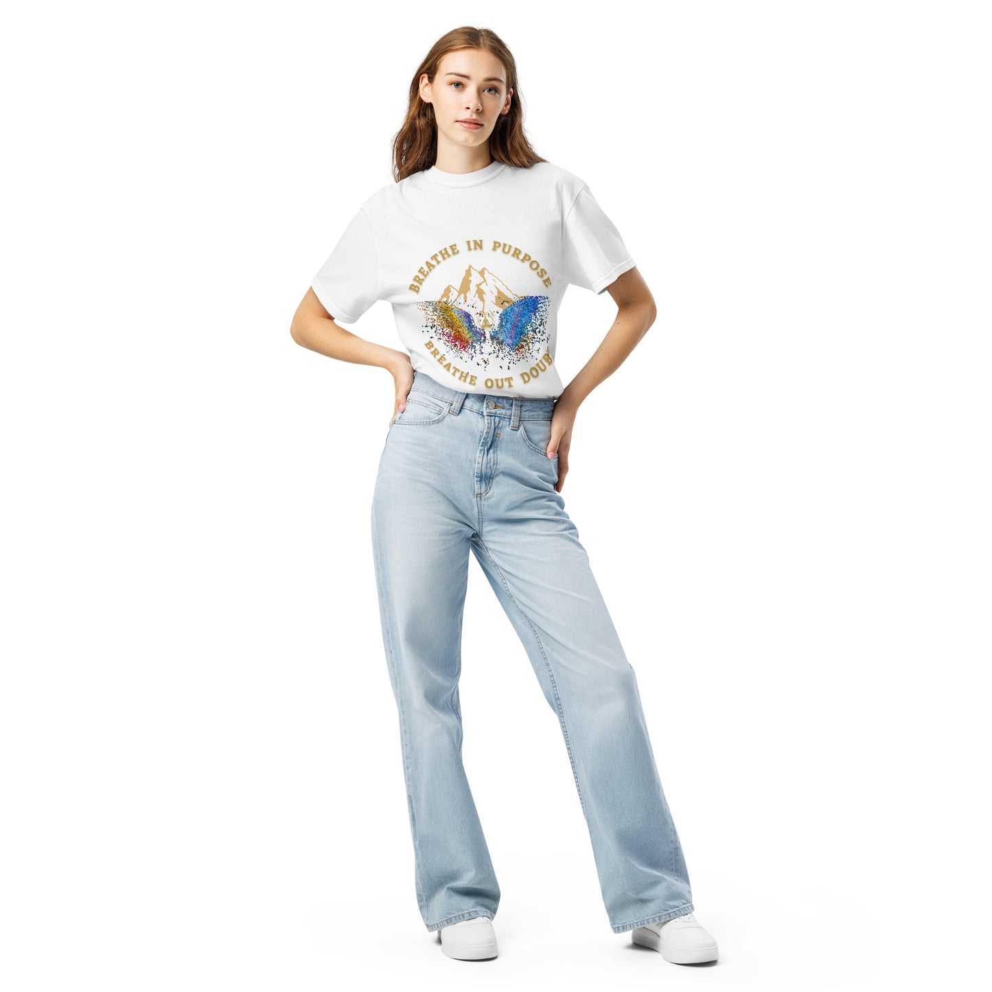 Breathe In Purpose | 220 GSM Luxury Unisex Regular fit T-Shirt – The Aum Theory