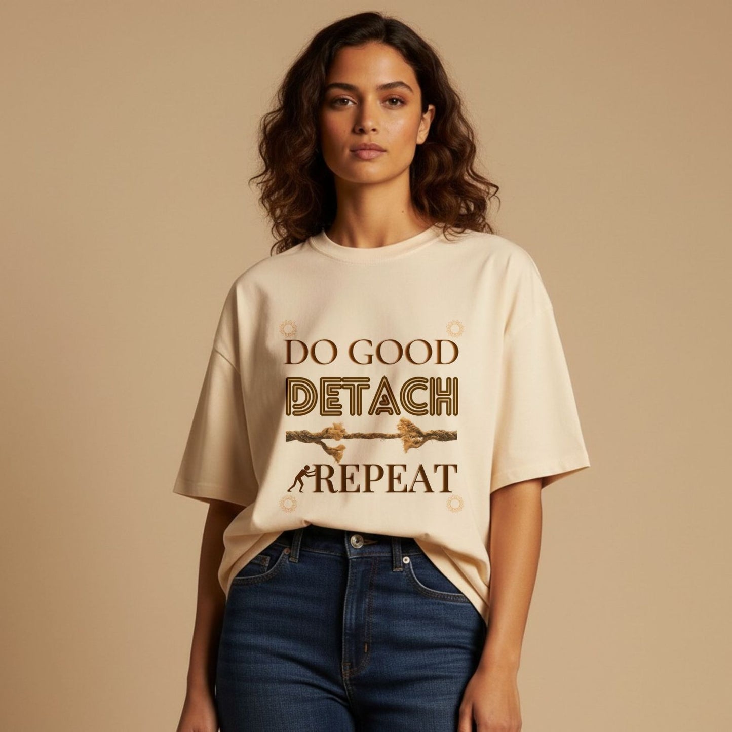 Do Good Detach Repeat – 260 GSM Premium Unisex Spiritual T-Shirt