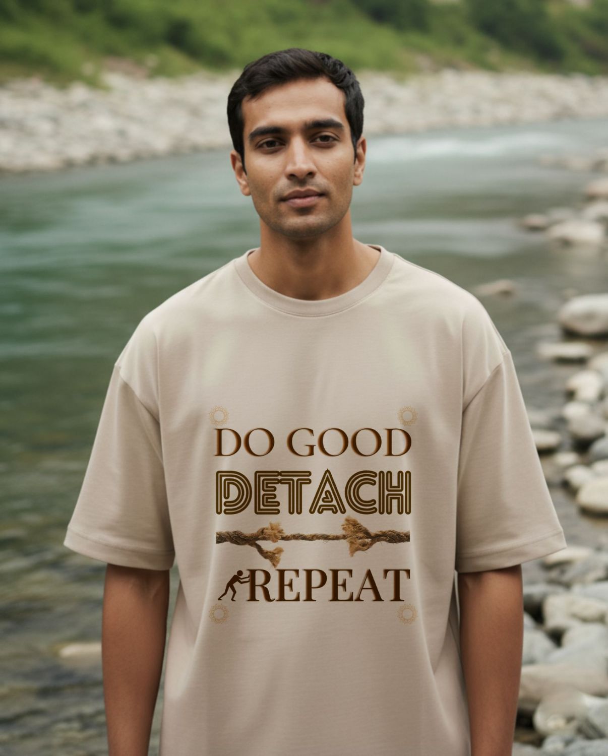 Do Good Detach Repeat – 260 GSM Premium Unisex Spiritual T-Shirt