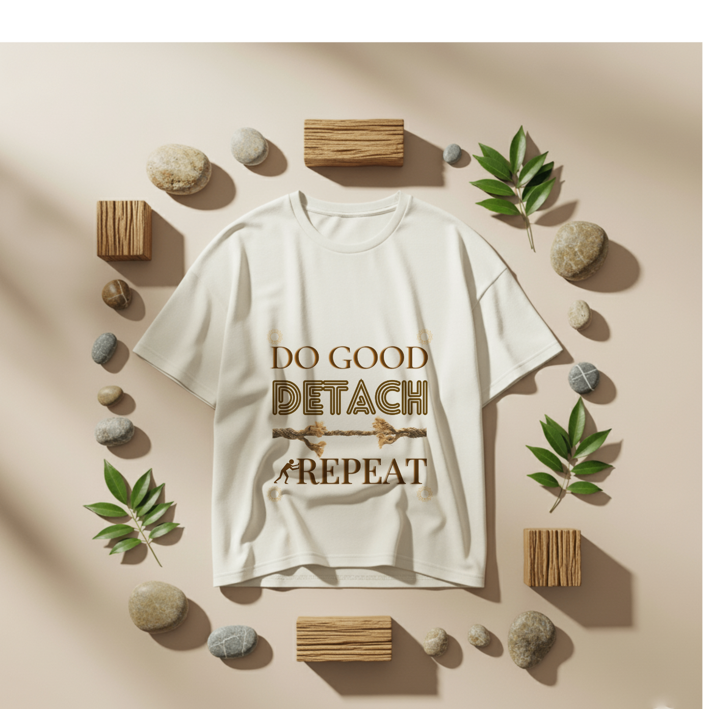 Do Good Detach Repeat – 260 GSM Premium Unisex Spiritual T-Shirt