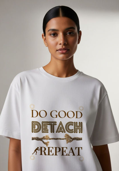 Do Good Detach Repeat – 260 GSM Premium Unisex Spiritual T-Shirt