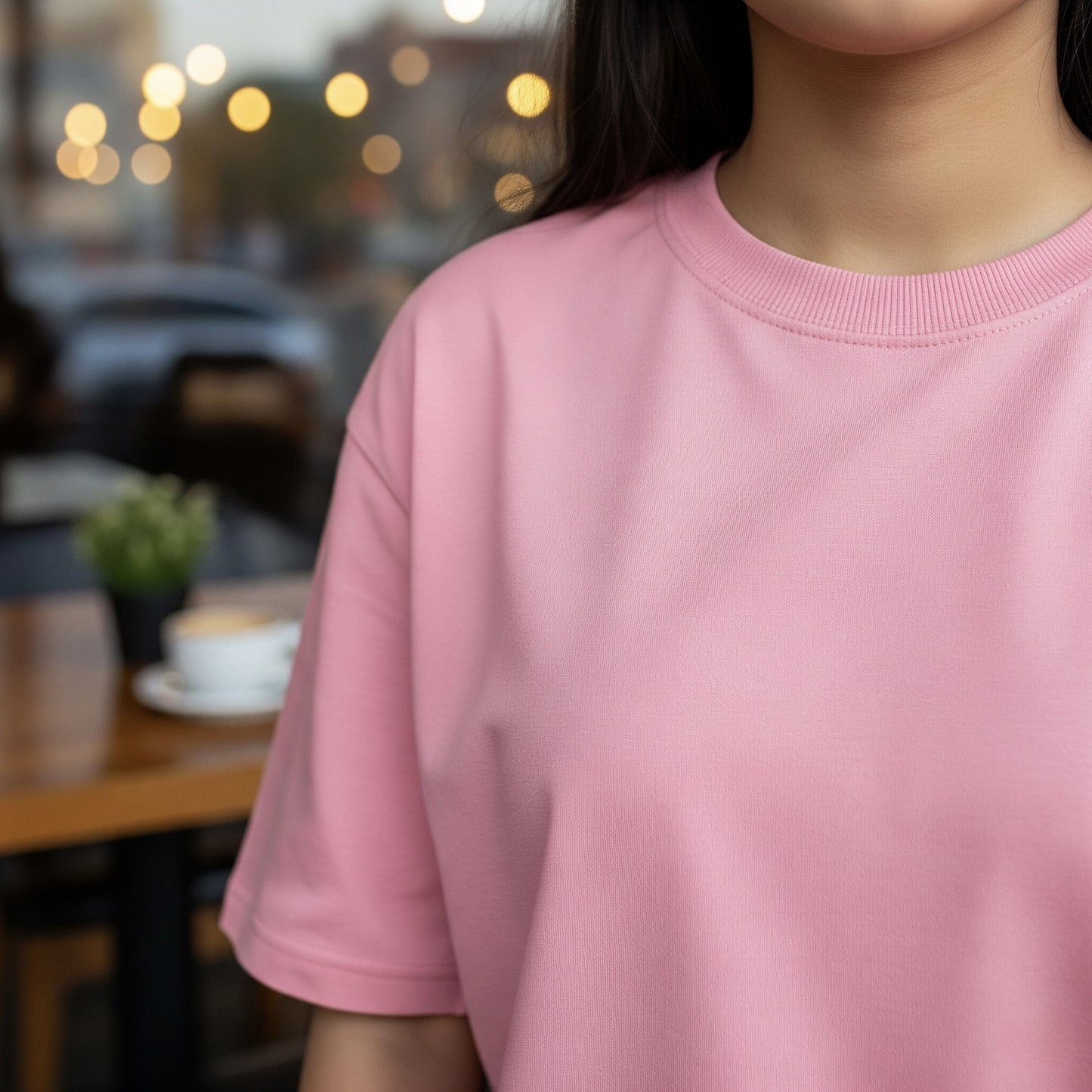 Oversized Luxury T-Shirt – 280 GSM Heavy Terry Cotton | Unisex | Baby Blue, Jade, Flamingo, Lavender | No Wrinkle, No Sweat, Ultra Soft