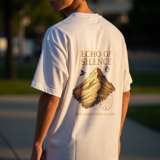 The Loudest Voice Is Silence | Premium UT27 Oversized Tee – 280 GSM Terry Cotton