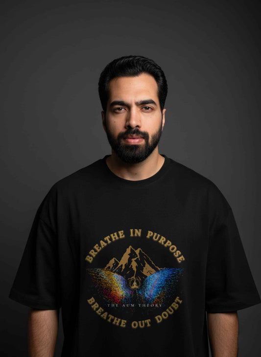 Breathe In Purpose | 260 GSM Luxury Unisex Spiritual T-Shirt – The Aum Theory