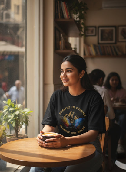 Breathe In Purpose | 260 GSM Luxury Unisex Spiritual T-Shirt – The Aum Theory