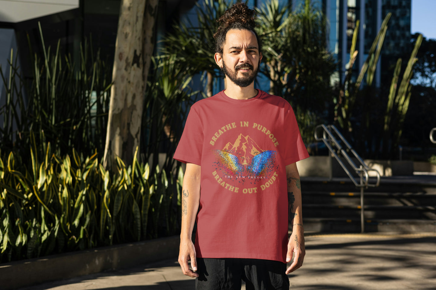 Breathe In Purpose | 260 GSM Luxury Unisex Spiritual T-Shirt – The Aum Theory