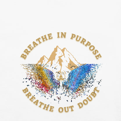 Breathe In Purpose | 220 GSM  Luxury Unisex Regular fit  T-Shirt – The Aum Theory